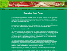 Tablet Screenshot of exercise-and-food.com